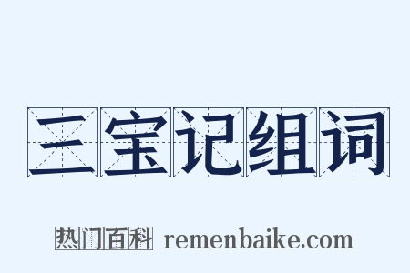 三宝记组词是什么意思的图片